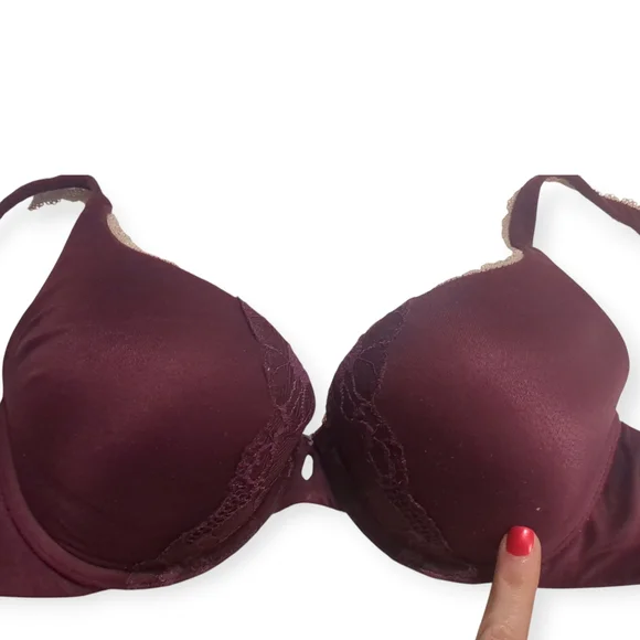 Victoria's Secret Red and Maroon Lace Bra Set - Picture 8 of 9